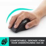Logitech Marathon M705 | Draadloze Muis | Rechtshandig | RF | 1000 DPI | Zwart - Afbeelding 4