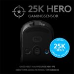 Logitech G Pro | Draadloze Gaming Muis | Links- en Rechtshandig | RF | 25600 DPI | Zwart - Afbeelding 10