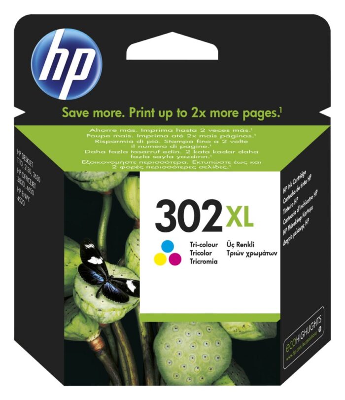 HP 302XL | Originele High-Capacity Drie-Kleuren Inktcartridge - 1 HP 302XL | Originele High-Capacity Drie-Kleuren Inktcartridge - 1