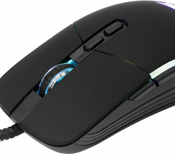 Baracuda NAUTILUS RGB | Bekabelde Gaming Muis | Rechtshandig | USB-A | 12800 DPI | Zwart