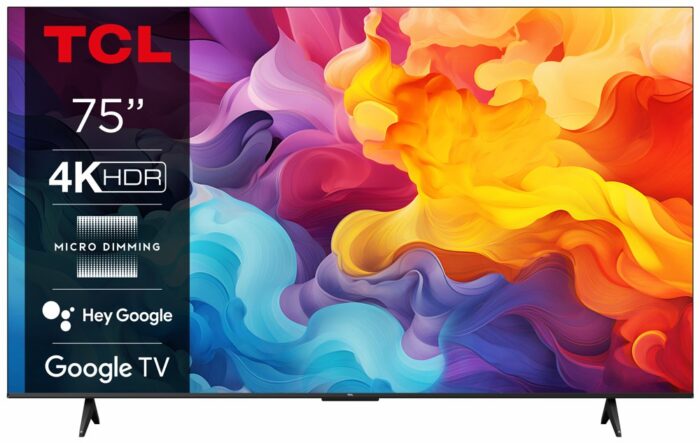 TCL 75P69B 75" | Ultra HD 4K LED Smart TV | Google TV + Wifi | HDR10 voor Realistische Kleuren en Contrasten | Strak Design | 60Hz - 0