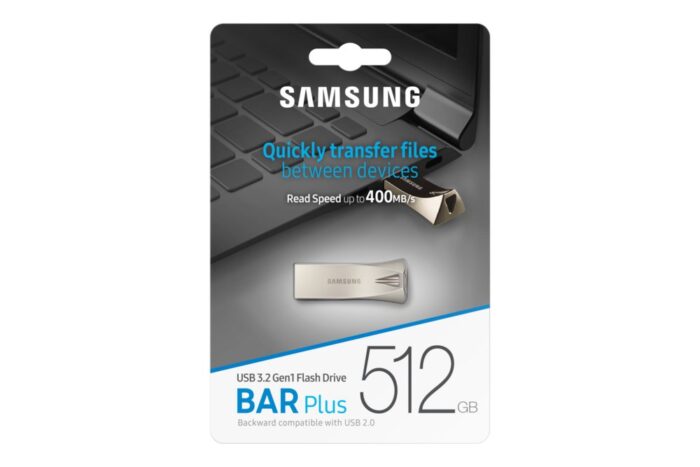 Samsung Bar Plus | 512GB USB-A 3.2 Flash Drive | Zilver - 3 Samsung Bar Plus | 512GB USB-A 3.2 Flash Drive | Zilver - 3