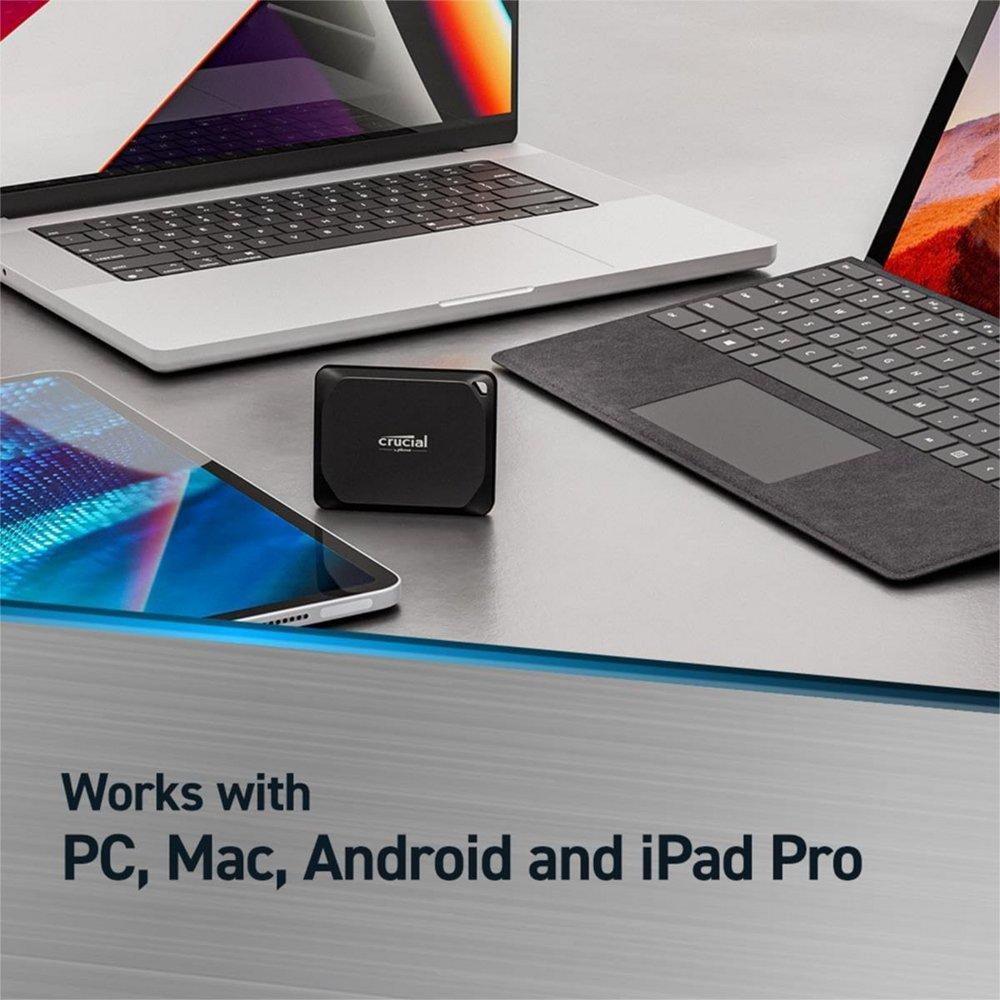 Crucial X10 Pro | Externe SSD | 1TB | USB 3.2 Gen 2x2 | 2.100MB/s | IP55 | Zwart | Compact & Robuust - 2 Crucial X10 Pro | Externe SSD | 1TB | USB 3.2 Gen 2x2 | 2.100MB/s | IP55 | Zwart | Compact & Robuust - 2