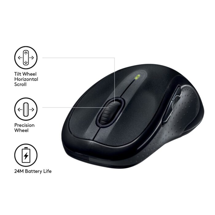 Logitech M510 | Draadloze Muis | Links- en Rechtshandig | RF | 1000 DPI | Zwart | Returned - 3 Logitech M510 | Draadloze Muis | Links- en Rechtshandig | RF | 1000 DPI | Zwart | Returned - 3