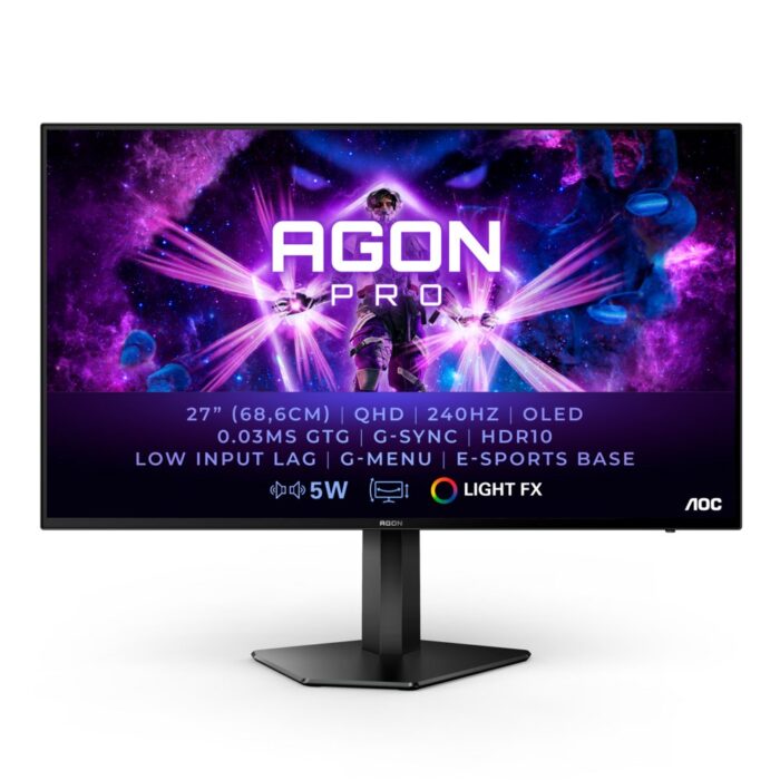 AOC AGON PRO AG276QZD 27" | 2560x1440 QHD OLED | 240Hz | 0.03ms | HDR10 | G-Sync Compatible | Gaming Monitor | Open Box - 0 AOC AGON PRO AG276QZD 27" | 2560x1440 QHD OLED | 240Hz | 0.03ms | HDR10 | G-Sync Compatible | Gaming Monitor | Open Box - 0