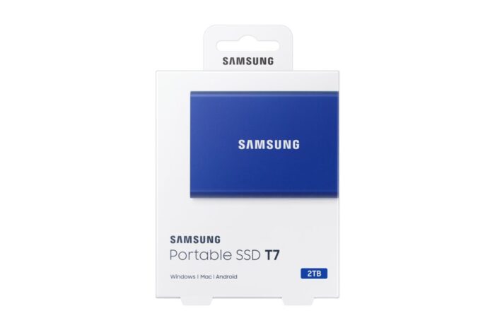 Samsung T7 | Externe SSD | 2TB | USB 3.2 Gen2 | 1.050MB/s Lezen | 1.000MB/s Schrijven | Blauw - 7 Samsung T7 | Externe SSD | 2TB | USB 3.2 Gen2 | 1.050MB/s Lezen | 1.000MB/s Schrijven | Blauw - 7