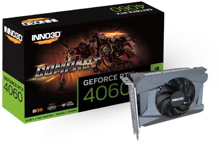 Inno3D GeForce RTX 4060 Compact | 8GB GDDR6 VRAM | Videokaart | GPU | Nvidia - 2 Inno3D GeForce RTX 4060 Compact | 8GB GDDR6 VRAM | Videokaart | GPU | Nvidia - 2