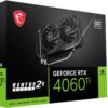 MSI GeForce RTX 4060 Ti VENTUS 2X BLACK OC | 8GB GDDR6 VRAM | Videokaart | GPU | Nvidia - 8