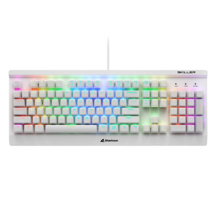Sharkoon Skiller SGK3 RGB | Bedraad Gaming Toetsenbord | QWERTY | Wit - 0 Sharkoon Skiller SGK3 RGB | Bedraad Gaming Toetsenbord | QWERTY | Wit - 0