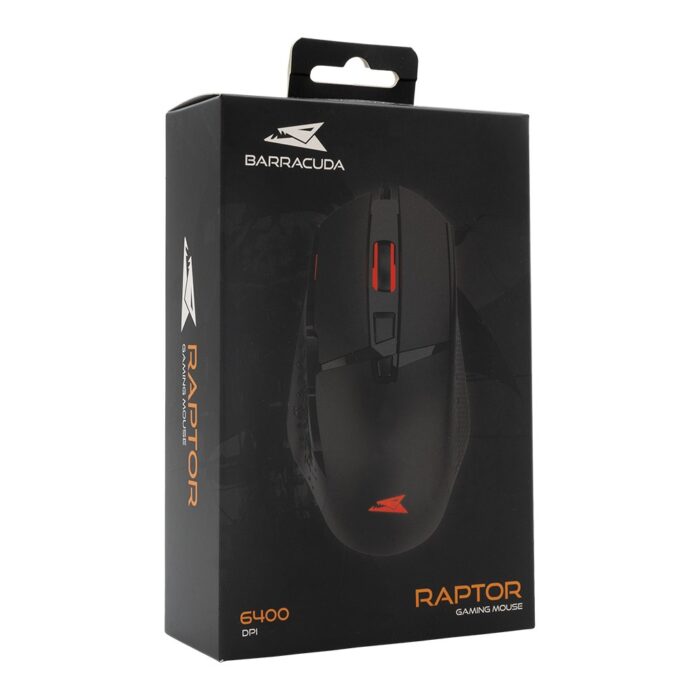 Baracuda RAPTOR RGB | Bedrade Gaming Muis | USB-A | 6400 DPI | Zwart - 1 Baracuda RAPTOR RGB | Bedrade Gaming Muis | USB-A | 6400 DPI | Zwart - 1