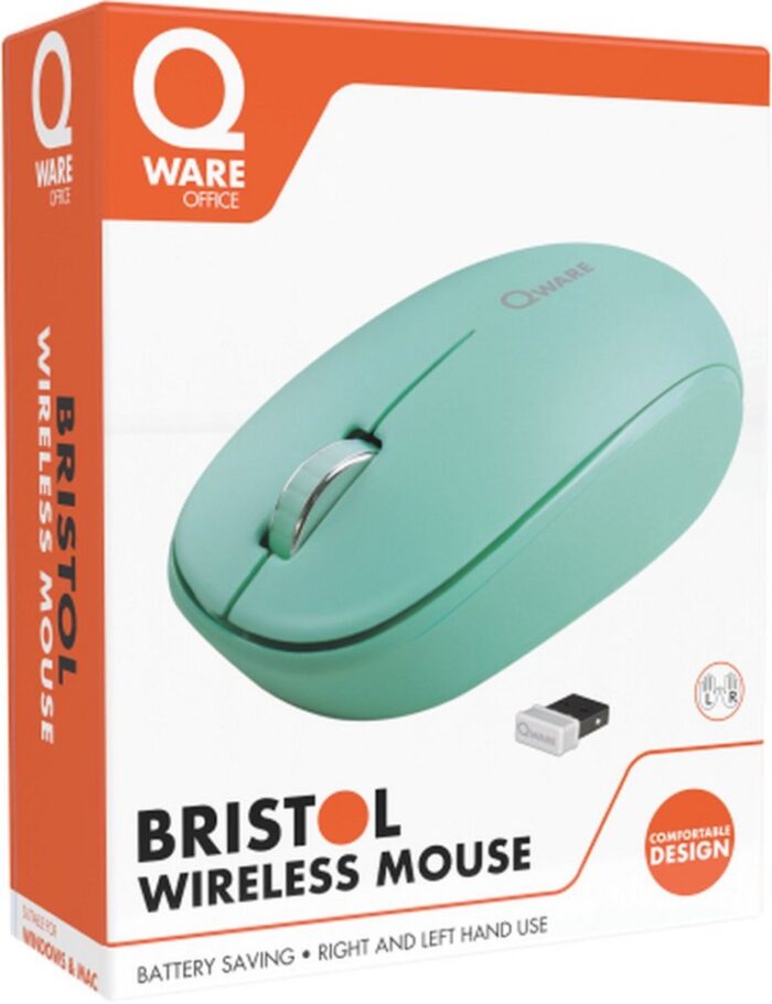 QWARE Wireless Mouse Bristol Mint - 1 QWARE Wireless Mouse Bristol Mint - 1