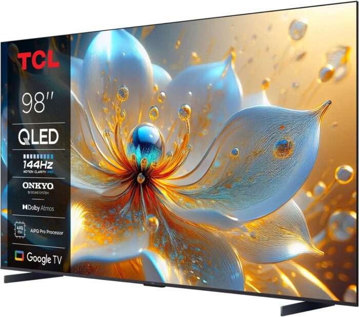 TCL 98T8C | 98” 4K QLED (2025) | 144Hz Motion | Dolby Vision & Dolby Atmos | Google TV & WiFi - 2 TCL 98T8C | 98” 4K QLED (2025) | 144Hz Motion | Dolby Vision & Dolby Atmos | Google TV & WiFi - 2