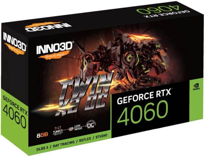 Inno3D GeForce RTX 4060 Twin X2 OC | 8GB GDDR6 VRAM | Videokaart | GPU | Nvidia - 2 Inno3D GeForce RTX 4060 Twin X2 OC | 8GB GDDR6 VRAM | Videokaart | GPU | Nvidia - 2