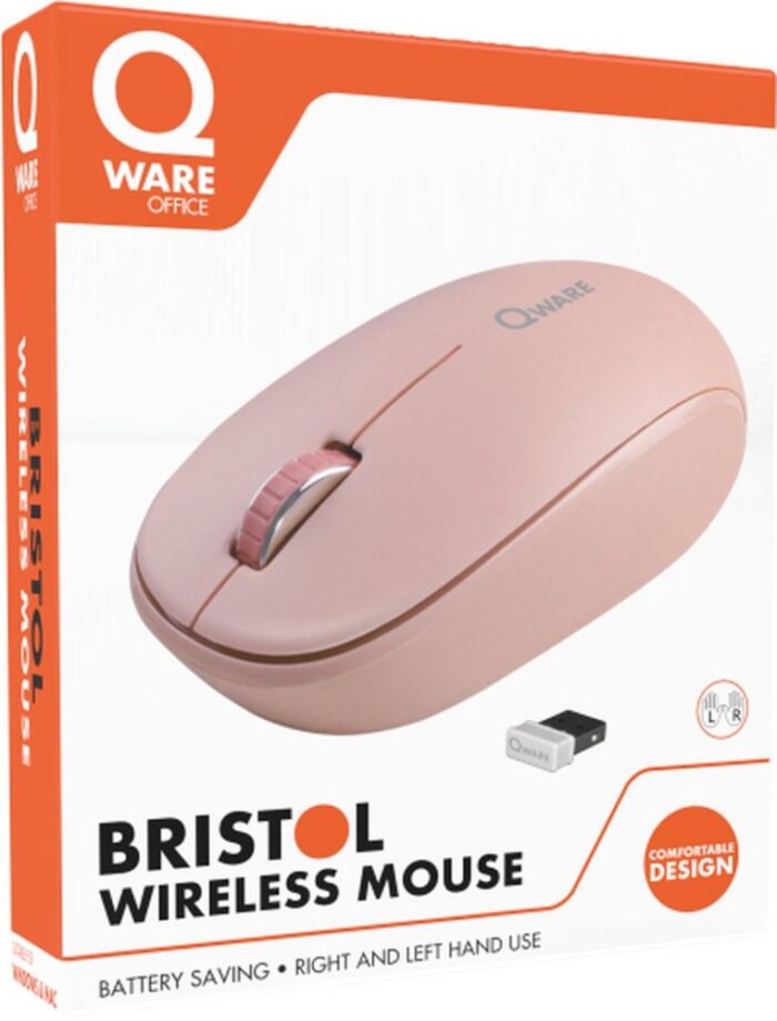 QWARE Wireless Mouse Bristol Roze - 1 QWARE Wireless Mouse Bristol Roze - 1