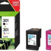 HP 301 | Originele Zwarte/Drie-Kleuren Inktcartridges | 2-Pack - 0