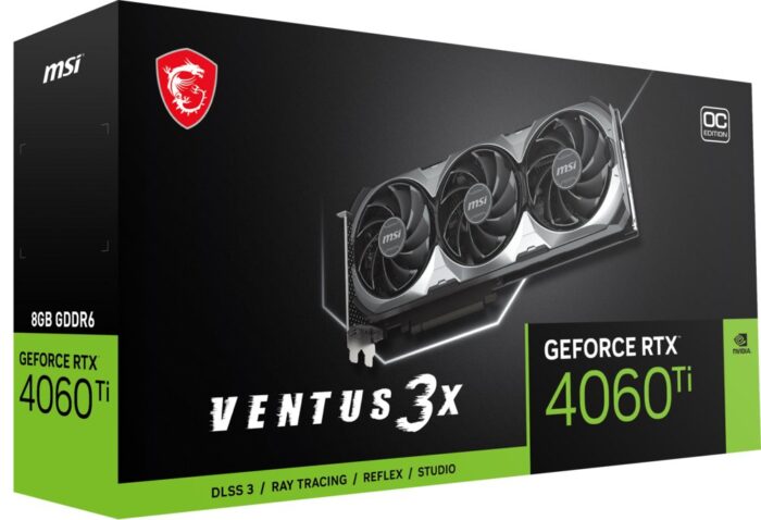 MSI GeForce RTX 4060 Ti VENTUS 3X OC | 8GB GDDR6 VRAM | Videokaart | GPU | Nvidia - 8 MSI GeForce RTX 4060 Ti VENTUS 3X OC | 8GB GDDR6 VRAM | Videokaart | GPU | Nvidia - 8