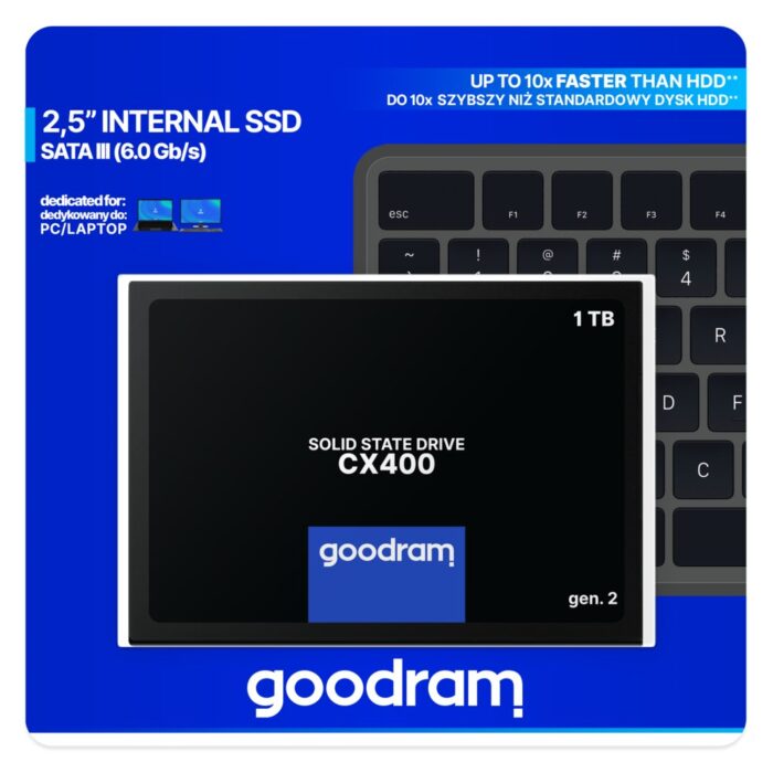 Goodram CX400 | 1TB SATA SSD | 2.5'' | 550MB/s Lezen | 500MB/s Schrijven - 7 Goodram CX400 | 1TB SATA SSD | 2.5'' | 550MB/s Lezen | 500MB/s Schrijven - 7
