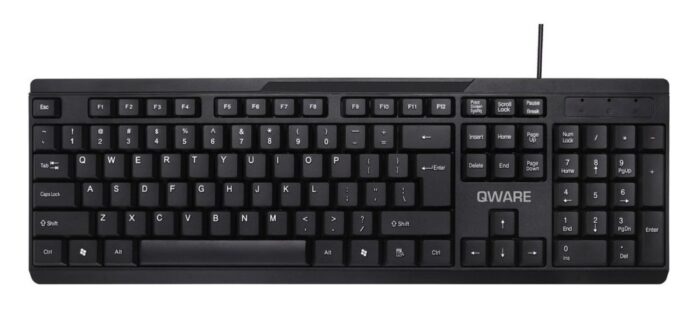 QWARE Wired Keyboard Liverpool Zwart - 0