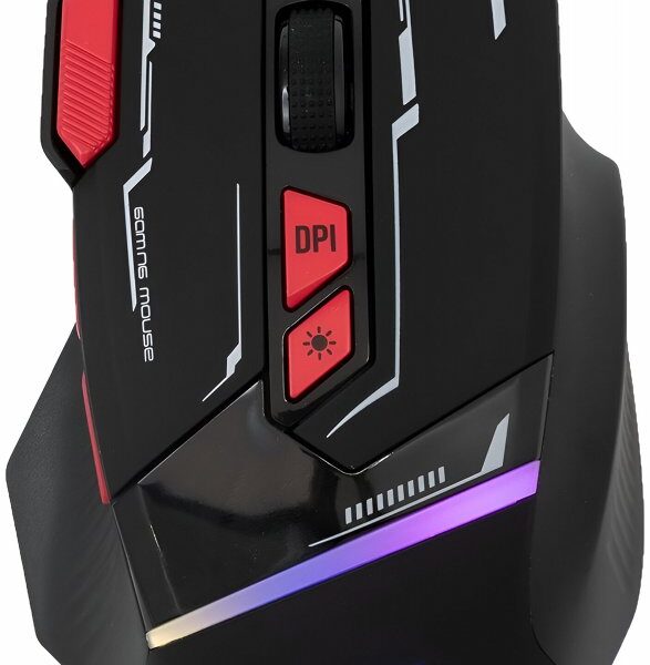 Baracuda MANTA RGB | Bekabelde Gaming Muis | Rechtshandig | USB-A | 12800 DPI | Zwart