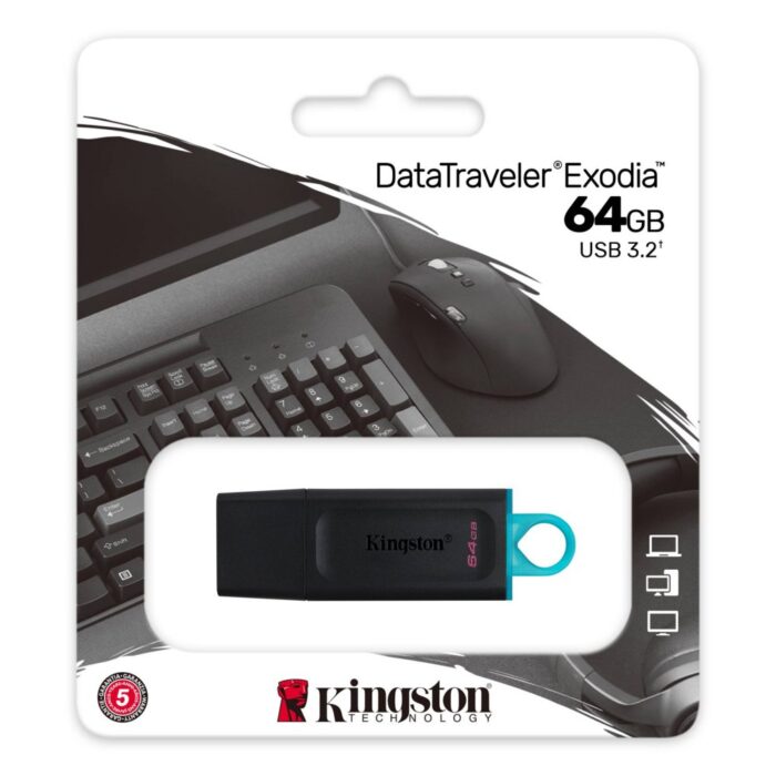 Kingston DataTraveler Exodia | 64GB USB-A 3.2 Flash Drive | Zwart - 2 Kingston DataTraveler Exodia | 64GB USB-A 3.2 Flash Drive | Zwart - 2