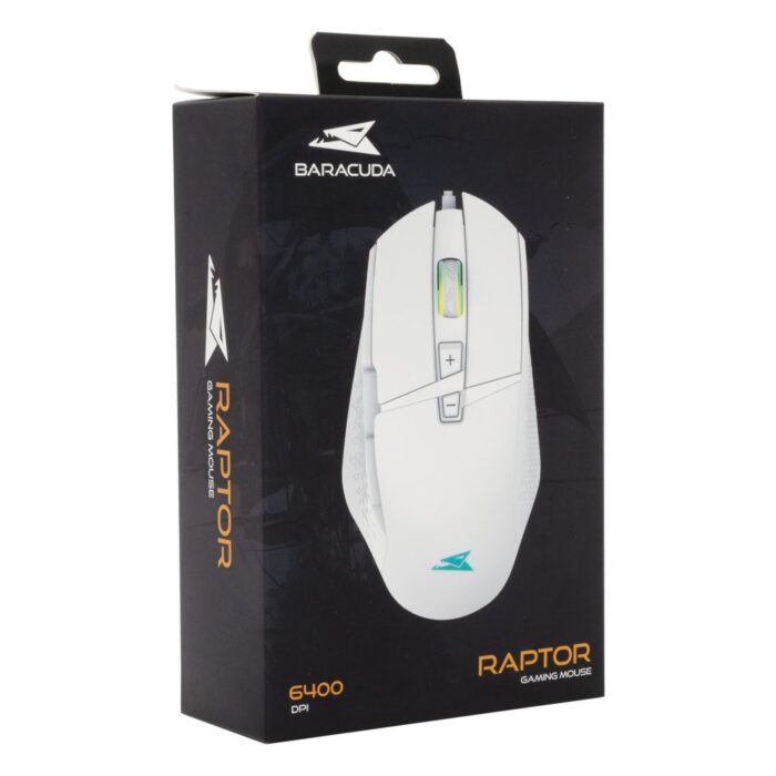 Baracuda RAPTOR RGB | Bedrade Gaming Muis | USB-A | 6400 DPI | Wit - 6 Baracuda RAPTOR RGB | Bedrade Gaming Muis | USB-A | 6400 DPI | Wit - 6