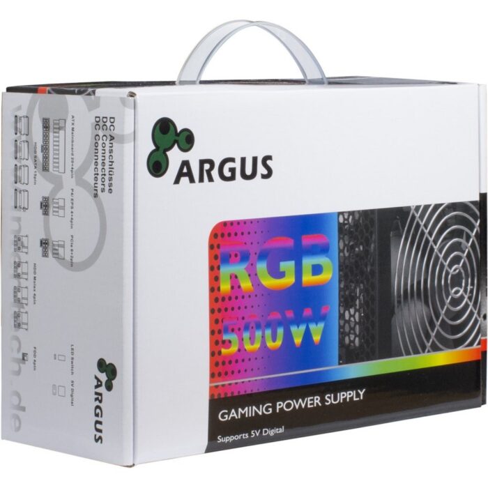 Inter-Tech Argus RGB-500W II | 500 Watt Bronze ATX PSU | Power Supply | Voeding - 1 Inter-Tech Argus RGB-500W II | 500 Watt Bronze ATX PSU | Power Supply | Voeding - 1