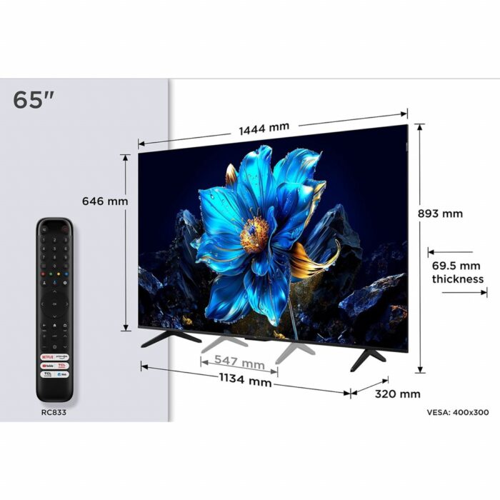 TCL 65T69C | 65" 4K Ultra HD QLED Smart TV | 60Hz | Google TV + Wifi | Dolby Vision | HDMI 2.1 (2025) - 7 TCL 65T69C | 65" 4K Ultra HD QLED Smart TV | 60Hz | Google TV + Wifi | Dolby Vision | HDMI 2.1 (2025) - 7