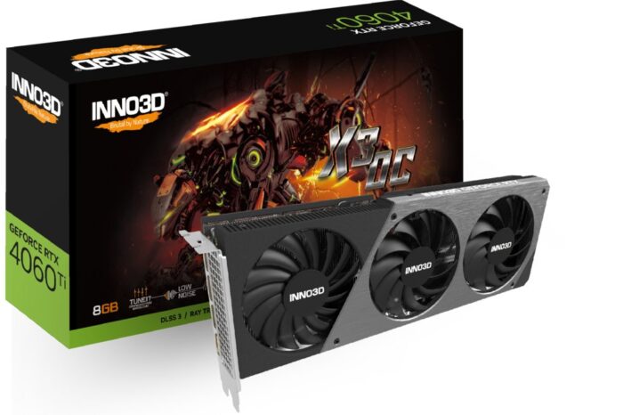 Inno3D GeForce RTX 4060 Ti X3 OC | 8GB GDDR6 VRAM | Videokaart | GPU | Nvidia - 2 Inno3D GeForce RTX 4060 Ti X3 OC | 8GB GDDR6 VRAM | Videokaart | GPU | Nvidia - 2