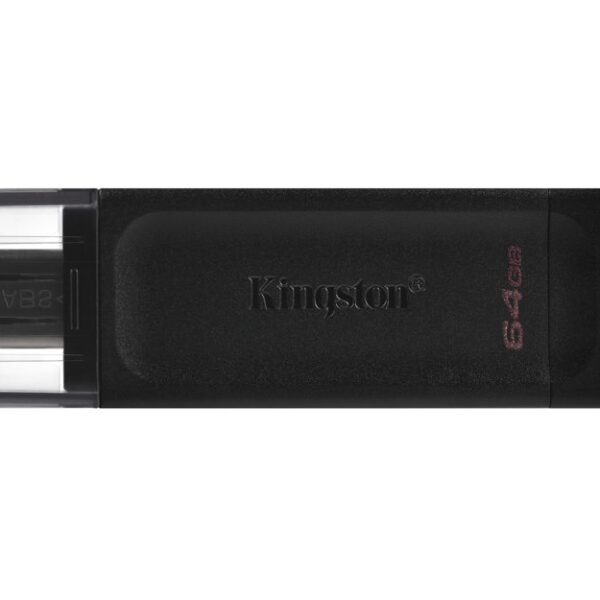 Kingston DataTraveler 70 | 64GB USB-C 3.2 Flash Drive | Zwart