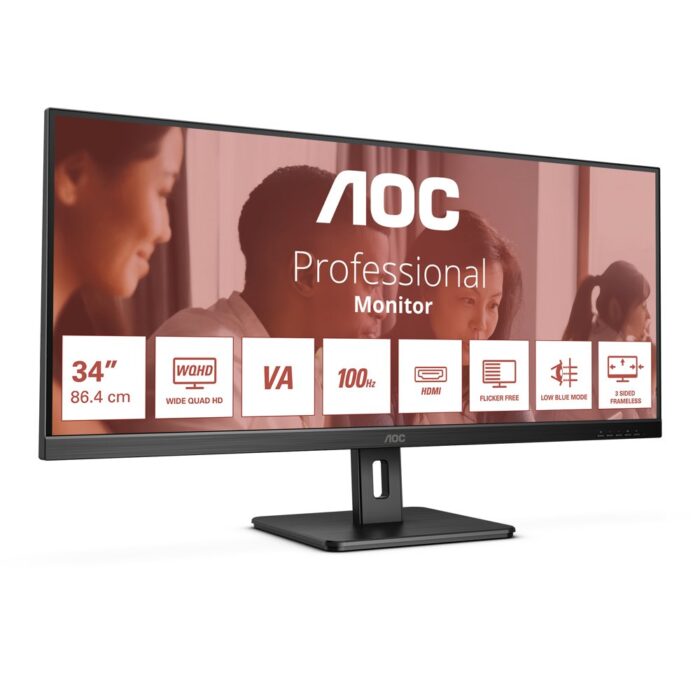 AOC U34E2M 34" | UWQHD 3440x1440 | VA | 100Hz | 4ms | Ultrawide Monitor - 2 AOC U34E2M 34" | UWQHD 3440x1440 | VA | 100Hz | 4ms | Ultrawide Monitor - 2