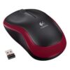 Logitech M185 | Draadloze Muis | Links- en Rechtshandig | RF | 1000 DPI | Zwart/Rood - 0