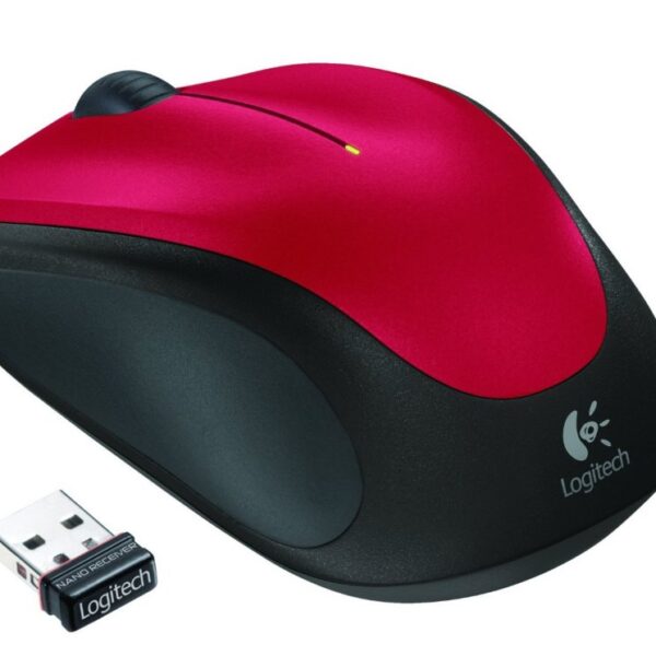 Logitech M235 | Draadloze Muis | Links- en Rechtshandig | RF | 1000 DPI | Rood/Zwart