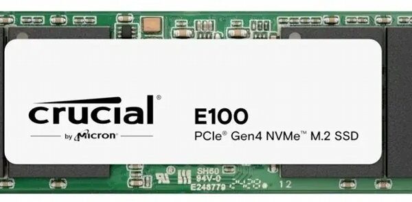 Crucial E100 | 1TB NVMe SSD | M.2 Gen4 | 5.000MB/s Lezen | 4.500MB/s Schrijven