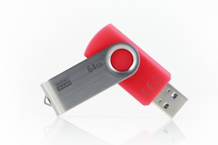 Goodram UTS3 Twister | 64GB USB-A 3.2 Flash Drive | Rood - 0 Goodram UTS3 Twister | 64GB USB-A 3.2 Flash Drive | Rood - 0