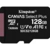 Kingston Canvas Select Plus | MicroSDXC | 128GB | Class 10 | UHS-I U1 - 0