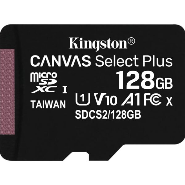 Kingston Canvas Select Plus | MicroSDXC | 128GB | Class 10 | UHS-I U1