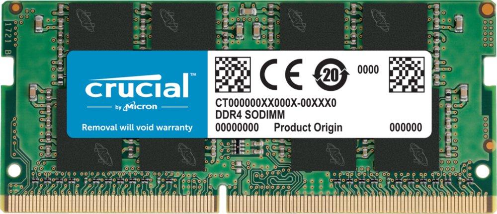 Crucial | 1x16GB DDR4 | 3200MHz | SODIMM | CL22 | Geheugenmodule | RAM - 1 Crucial | 1x16GB DDR4 | 3200MHz | SODIMM | CL22 | Geheugenmodule | RAM - 1