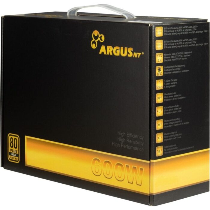 Inter-Tech Argus GPS-600 | 600 Watt Gold ATX PSU | Power Supply | Voeding - 4 Inter-Tech Argus GPS-600 | 600 Watt Gold ATX PSU | Power Supply | Voeding - 4