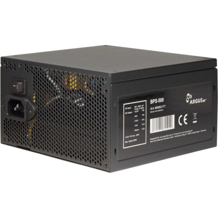 Inter-Tech ArgusNT BPS-500 | 500 Watt Bronze ATX PSU | Power Supply | Voeding - 2 Inter-Tech ArgusNT BPS-500 | 500 Watt Bronze ATX PSU | Power Supply | Voeding - 2