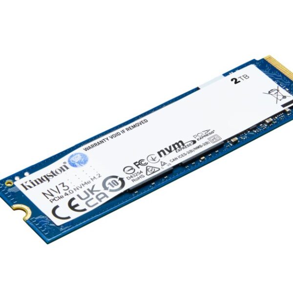 Kingston NV3 | 2TB NVMe SSD | M.2 Gen4 | 6.000MB/s Lezen | 5.000MB/s Schrijven