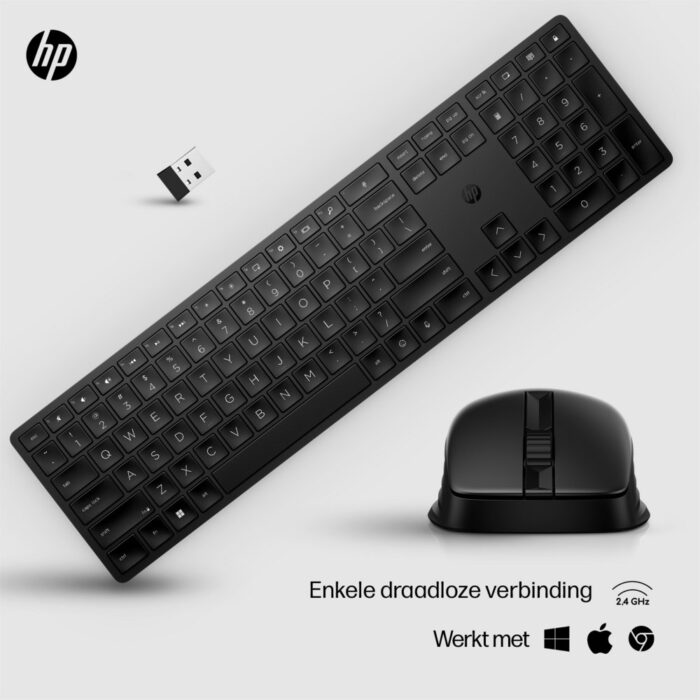 HP 650 Wit | Draadloze Muis en Toetsenbordcombo | QWERTY | Open Box - 3 HP 650 Wit | Draadloze Muis en Toetsenbordcombo | QWERTY | Open Box - 3