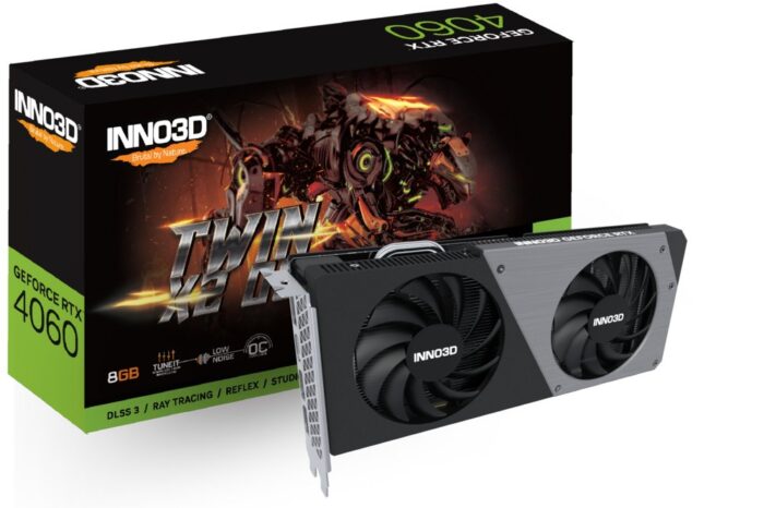Inno3D GeForce RTX 4060 Twin X2 OC | 8GB GDDR6 VRAM | Videokaart | GPU | Nvidia - 0