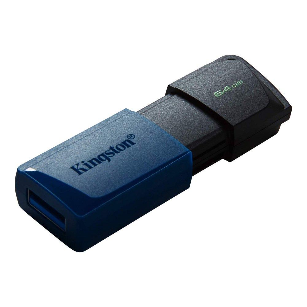 Kingston DataTraveler Exodia M | 64GB USB-A 3.2 Flash Drive | Zwart/Blauw - 1 Kingston DataTraveler Exodia M | 64GB USB-A 3.2 Flash Drive | Zwart/Blauw - 1