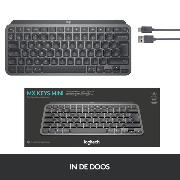 Logitech MX Keys Mini | Draadloos Verlicht Toetsenbord | QWERTY - 10 Logitech MX Keys Mini | Draadloos Verlicht Toetsenbord | QWERTY - 10