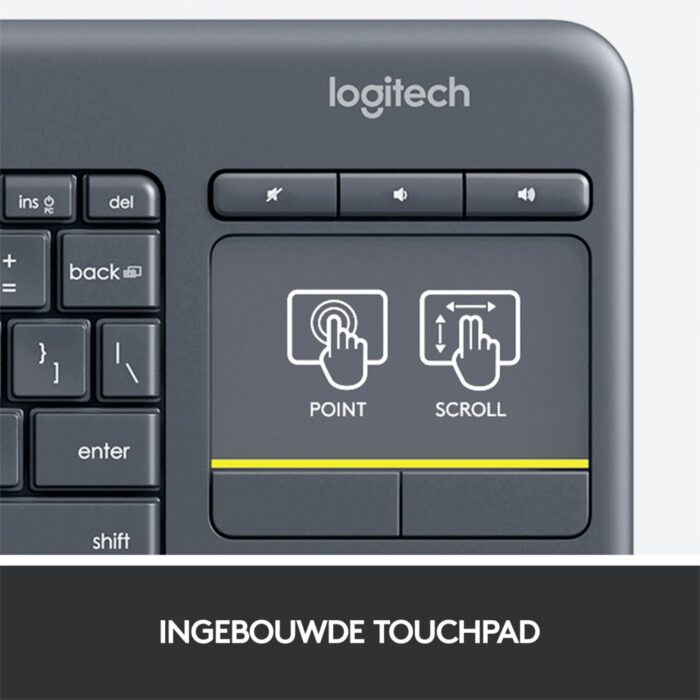 Logitech K400 | Draadloos Toetsenbord met Touchpad | QWERTY - 5 Logitech K400 | Draadloos Toetsenbord met Touchpad | QWERTY - 5