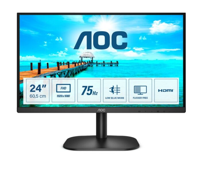 AOC 24B2XDM 23,8" | 1920x1080 Full HD VA | 75Hz | 4ms | 3-zijdig Randloos | Flicker-Free | Low Blue Light | Monitor | RENEWED - 0 AOC 24B2XDM 23,8" | 1920x1080 Full HD VA | 75Hz | 4ms | 3-zijdig Randloos | Flicker-Free | Low Blue Light | Monitor | RENEWED - 0