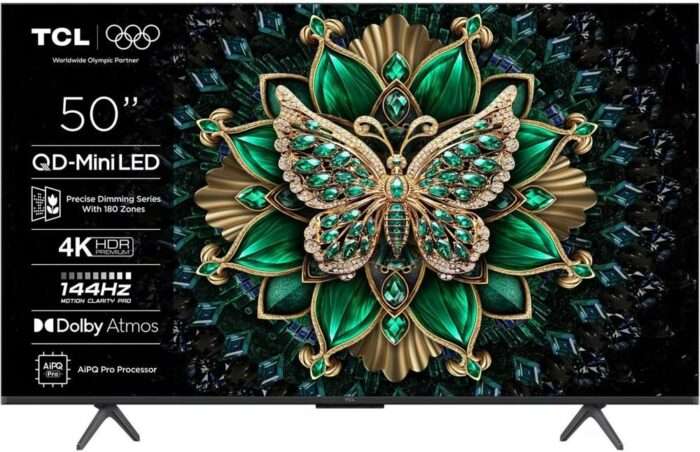 TCL 50C61K | 50" 4K Ultra HD QD-MiniLED | 120Hz | Google TV | Dolby Vision | HDMI 2.1 | Smart TV - 0