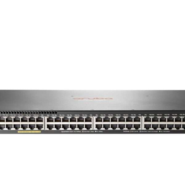 HPE Aruba 2930F 48G PoE+ 4SFP+ | Refurbished Silver L3 Managed Switch | 48x Gigabit PoE+ | 4x SFP+ | 370W PoE Budget | 1U Rackmount | Grijs