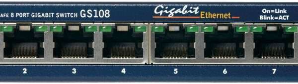 Netgear GS108GE | Unmanaged Switch | 8 Poorten | Gigabit Ethernet (10/100/1000 Mbps) | Plug-and-Play | Metalen Behuizing