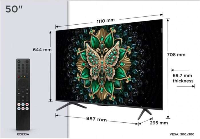 TCL 50C61K | 50" 4K Ultra HD QD-MiniLED | 120Hz | Google TV | Dolby Vision | HDMI 2.1 | Smart TV - 4 TCL 50C61K | 50" 4K Ultra HD QD-MiniLED | 120Hz | Google TV | Dolby Vision | HDMI 2.1 | Smart TV - 4